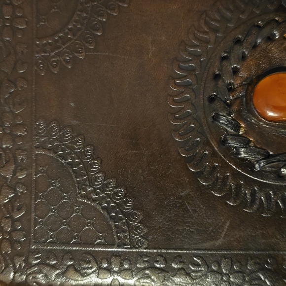 ♥️BUY 2 GET 1 FREE  EARTHBOUND Handmade Leather Journal God's Eye ~ 6" x 9" - Picture 9 of 9